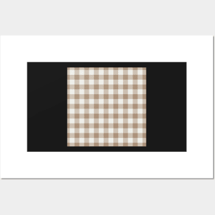 Gingham   by Suzy Hager       Clint Collection 5,   Shades of Cream and Brown Posters and Art